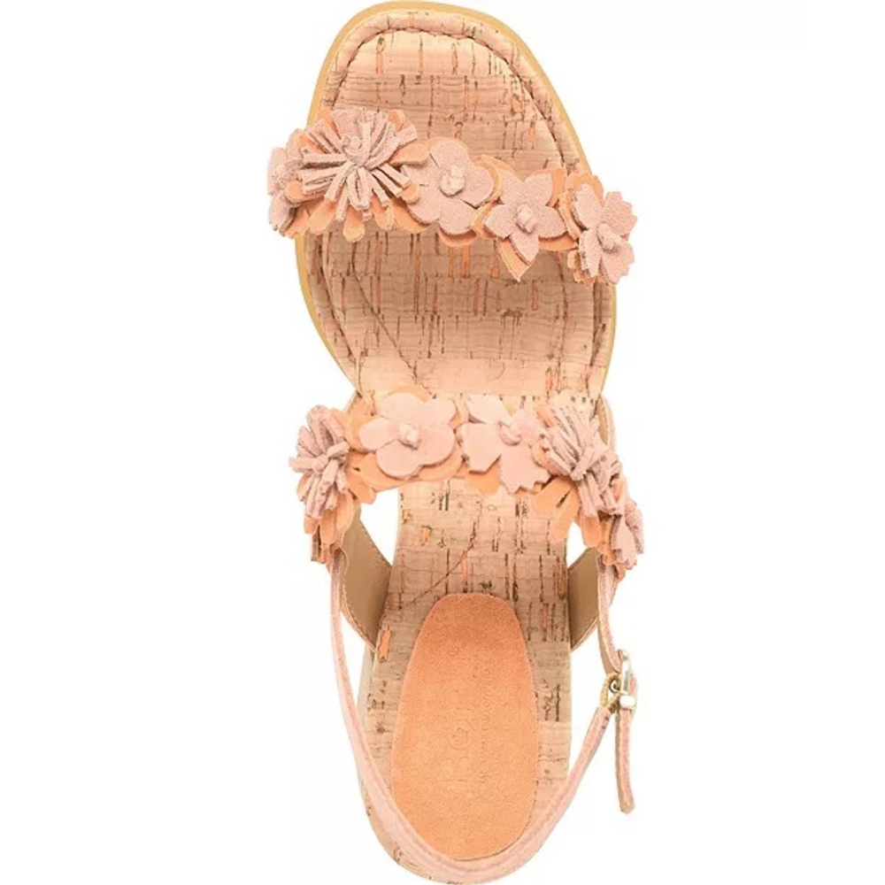 Born Women's Square Toe Sandals, Light Orange Salmon - Picture 3 of 11